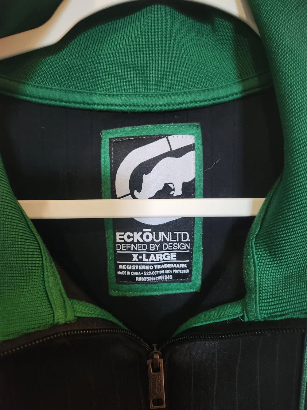 Ecko Unlimited Black Jacket with Green Trim
